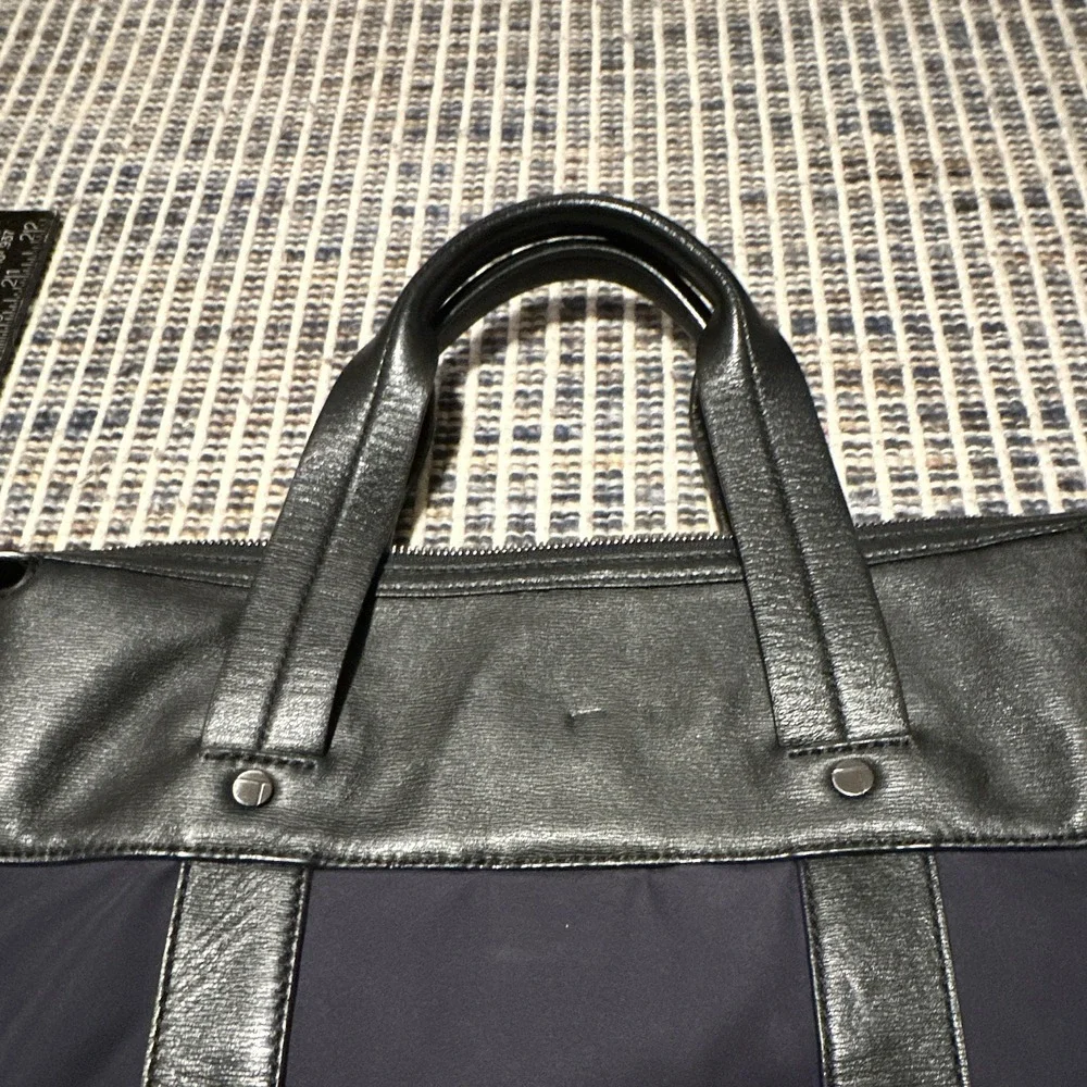 THEORY HUDSON Laptop Bag Nylon and Leather